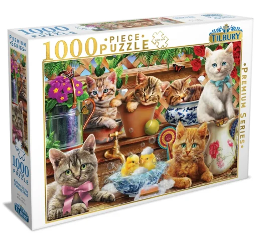 Tilbury - Kittens in Potting Shed Jigsaw Puzzle by Adrian Chesterman (