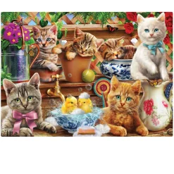 Tilbury - Kittens in Potting Shed Jigsaw Puzzle by Adrian Chesterman (