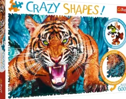 Trefl - Crazy Shapes! Facing A Tiger Jigsaw Puzzle (600 Pieces)