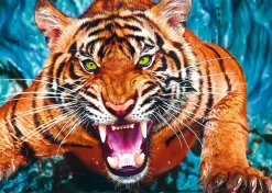 Trefl - Crazy Shapes! Facing A Tiger Jigsaw Puzzle (600 Pieces)