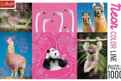 Trefl - Neon Colour Line Animals Jigsaw Puzzle (1000 Pieces)
