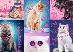 Trefl - Neon Colour Line Cats Jigsaw Puzzle (1000 Pieces)