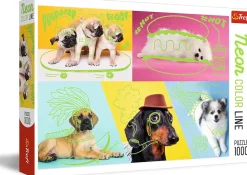 Trefl - Neon Colour Line Dogs Jigsaw Puzzle (1000 Pieces)