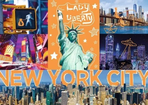 Trefl - Neon Colour Line NY City Jigsaw Puzzle (1000 Pieces)