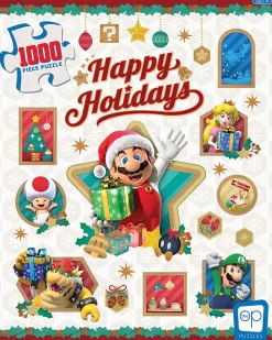 USAOpoly - Super Mario Happy Holidays Jigsaw Puzzle (1000 Pieces)