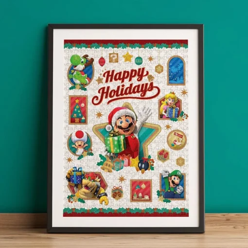 USAOpoly - Super Mario Happy Holidays Jigsaw Puzzle (1000 Pieces)