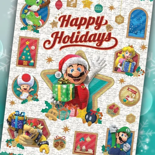 USAOpoly - Super Mario Happy Holidays Jigsaw Puzzle (1000 Pieces)