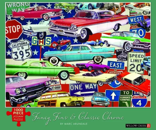 Willow Creek - Fancy Fins and Classic Chrome Jigsaw Puzzle (1000 Piece